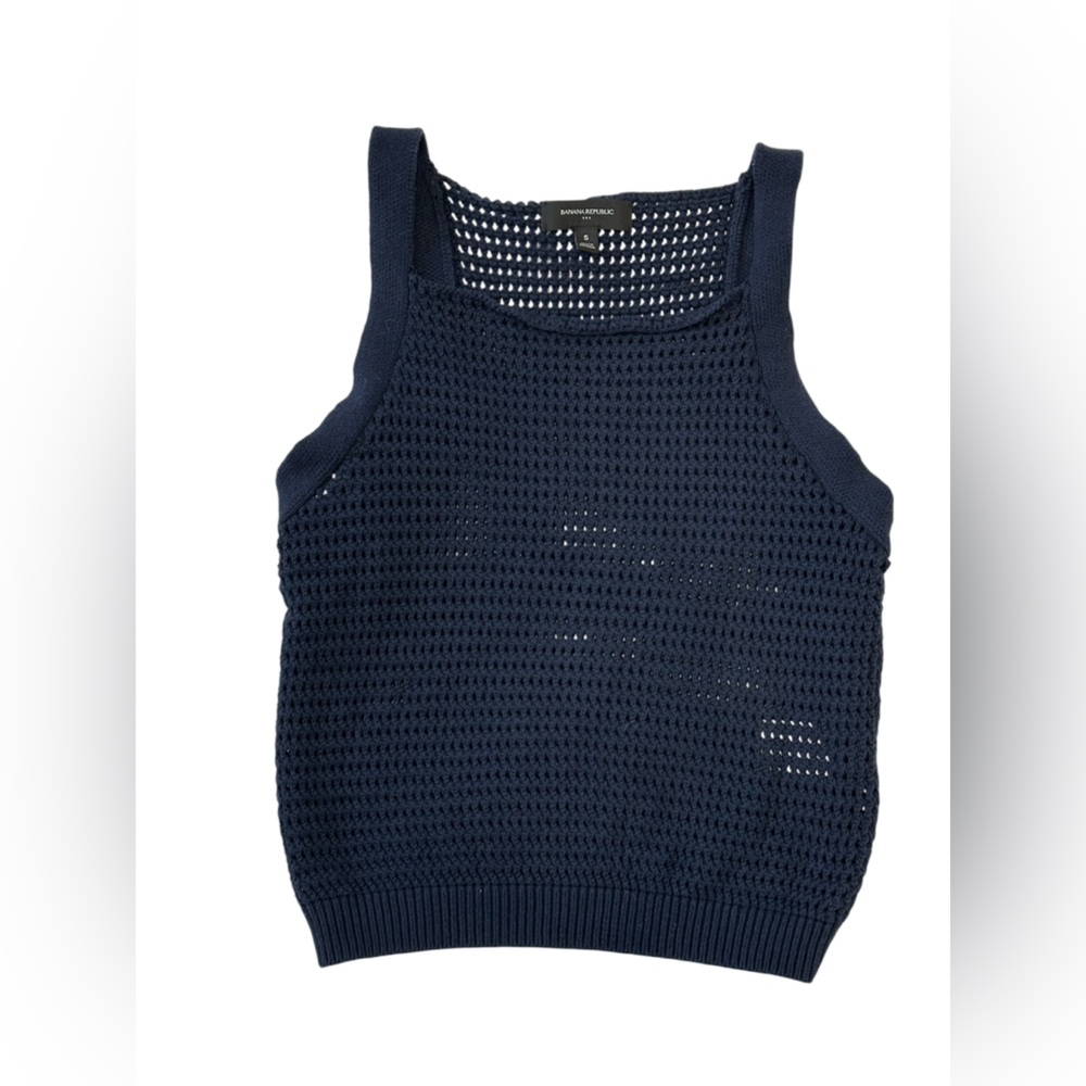 Banana Republic Navy Blue Knit Tank Top-